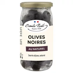 Olives noires au naturel BIO - 250g - Emile Noël