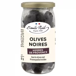 Schwarze BIO-Oliven mit Kräutern der Provence - 250g - Emile Noël