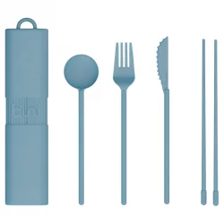 Couverts réutilisables Bini Bleu en bioplastique - ah table !