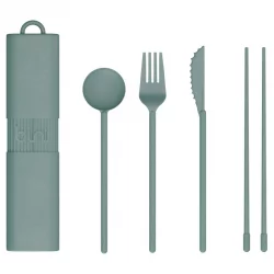 Couverts réutilisables Bini Vert en bioplastique - ah table !