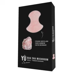 Champignon de massage Gua Sha quartz rose - Yù Beauty