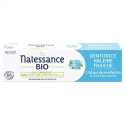 Dentifrice haleine fraîche BIO menthol & aloe vera - 75ml - Natessance