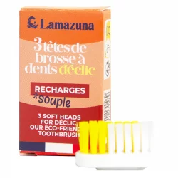 Recharge 3 têtes de brosse à dents Souple - Lamazuna