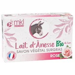 Savon surgras lait d'ânesse BIO rose - 100g - MKL Green Nature