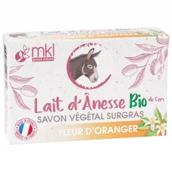 Savon surgras lait d'ânesse BIO fleur d'oranger - 100g - MKL Green Nature