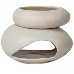 Teelicht-Duftlampe Kyoto beige - Farfalla