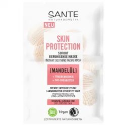 Skin Protection beruhigende BIO-Maske Mandel & Traubenkernöl - 2x4ml - Sante