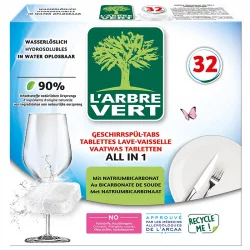 Tablettes lave-vaisselle tout en 1 écologique - 584g - L'Arbre Vert