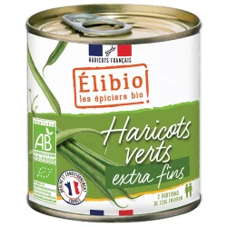 Haricots verts extra fins en conserve BIO - 400g - Élibio
