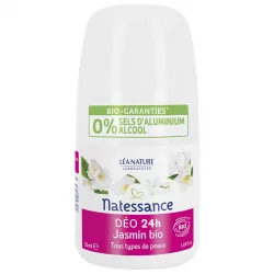 Déodorant à bille 24h BIO jasmin - 50ml - Natessance