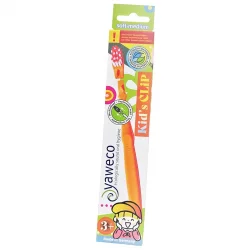 Brosse à dents enfant à tête interchangeable Orange Soft-Medium - Yaweco