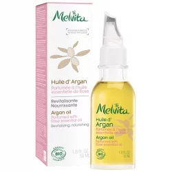 Huile d'argan parfumée à l'huile essentielle de rose BIO - 50ml - Melvita