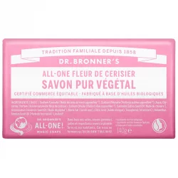 Savon pur BIO fleur de cerisier - 140g - Dr. Bronner's