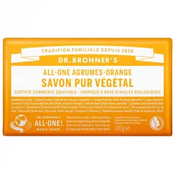 Savon pur BIO agrumes & orange - 140g - Dr. Bronner's