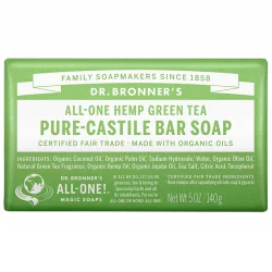 Savon pur BIO thé vert - 140g - Dr. Bronner's