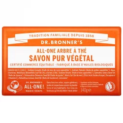 Savon pur BIO arbre à thé - 140g - Dr. Bronner's