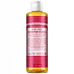 Savon liquide 18-en-1 BIO rose - 240ml - Dr. Bronner's