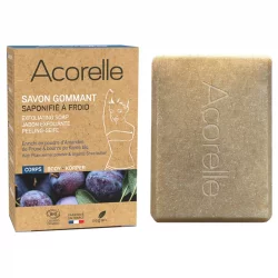 Savon gommant solide BIO prune & karité - 100g - Acorelle