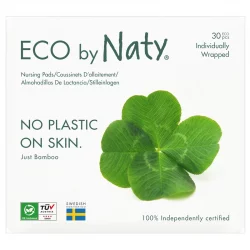 Coussinets d'allaitement écologiques bambou - 30 pièces - Naty