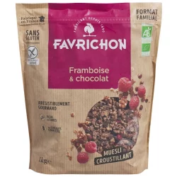 Müesli croustillant framboise & chocolat BIO - 1kg - Favrichon