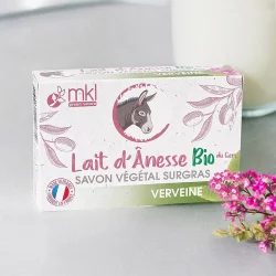 Savon surgras lait d'ânesse BIO verveine - 100g - MKL Green Nature