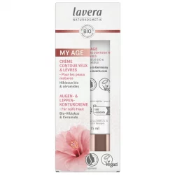 Crème contour yeux & lèvres BIO hibiscus & céramides - 15ml - Lavera