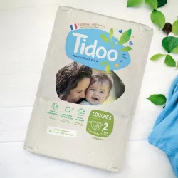 Ökowindeln Grösse 2 S 3-6 kg - 58 Stück - Tidoo