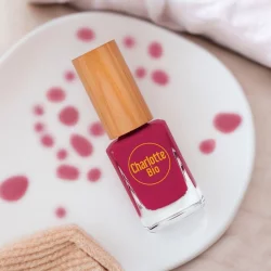 Vernis à ongles brillant rose framboise - 10ml - Charlotte Bio