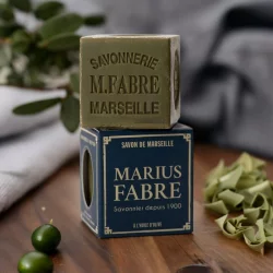 Grüne Marseiller Seife mit Olivenöl - 200g - Marius Fabre