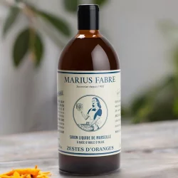 Savon liquide de Marseille aux zestes d'oranges - 1l - Marius Fabre