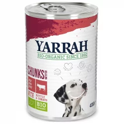 Bouchées bœuf pour chien avec ortie & tomate BIO - 405g - Yarrah