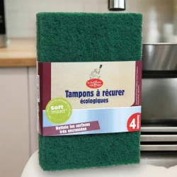 Tampons à récurer écologiques - 4 pièces - La droguerie écologique