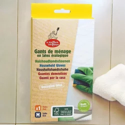 Gants de ménage en latex éco Taille M - 2 pièces - La droguerie écologique