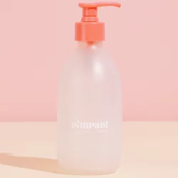 Glasflasche 300ml mit Pumpe rosa (Leer) - Pimpant