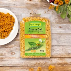 Chana Dal Kichererbsen halb geschält BIO - 500g - Rapunzel