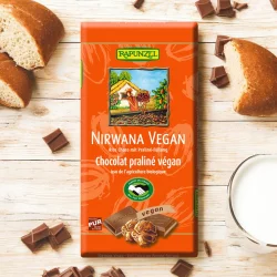 Chocolat vegan fourré au praliné Nirwana BIO - 100g - Rapunzel