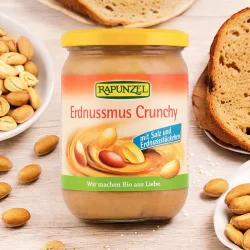 Purée de cacahuètes avec sel Crunchy BIO - 500g - Rapunzel