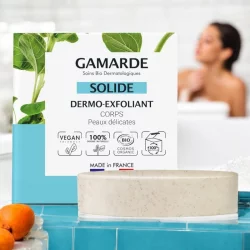 Dermo-gommant solide corps BIO abricot & perlite Gamarde 93ml