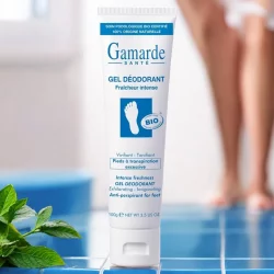 Gel déodorant pieds fraîcheur BIO menthol & eau thermale - 100g - Gamarde