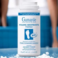 Poudre absorbante pieds fraîcheur BIO argile blanche - 35g - Gamarde