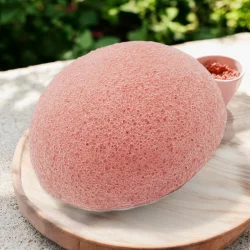 Natürlicher Konjac Gesichtsschwamm rosa Tonerde - Natur'Mel