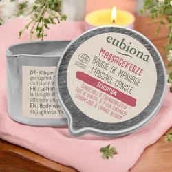 Sensation BIO-Massagekerze Sandelholz & Orangenblütem - 50ml- Eubiona