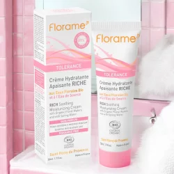 Beruhigende Feuchtigkeitscreme reichhaltig Quellwasser BIO - 50ml - Florame