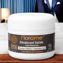 Festes Deodorant Bio für Männer Kohle - 50g - Florame