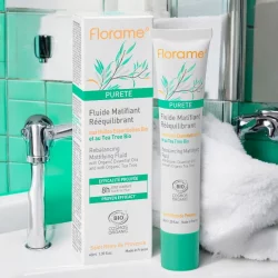 Mattierendes ausgleichendes Fluid Tea Tree & Hamamelis BIO - 40ml - Florame