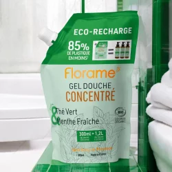 Nachfüllpackung Duschgel konzentriert Grüntee BIO - 300ml - Florame