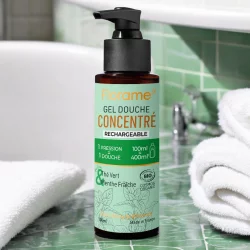 Duschgel Bio konzentriert Grüntee & Frische Minze - 100ml - Florame
