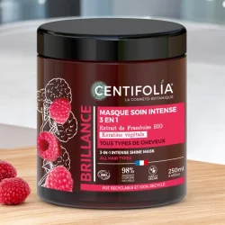 Masque soin brillance intense 3 en 1 BIO framboise - 250ml - Centifolia