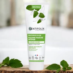 Fluor Zahnpasta frischer Atem intensiv grüne Minze BIO - 75ml - Centifolia