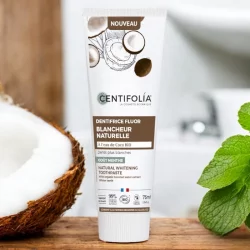 Fluor Zahnpasta Natürliches Weiss Kokos & Minze BIO - 75ml - Centifolia